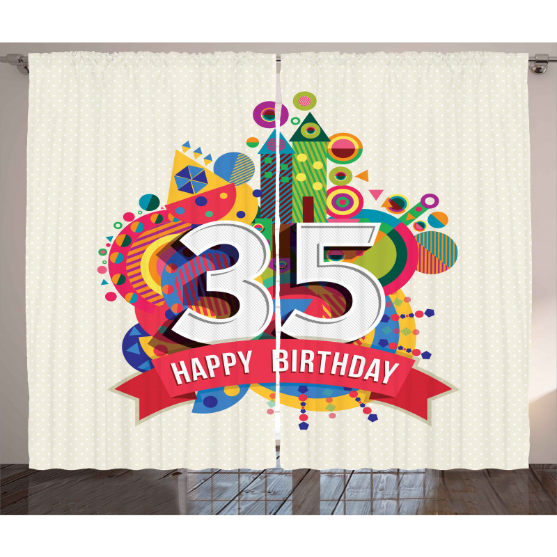 Greeting Gift Age 35 Curtain