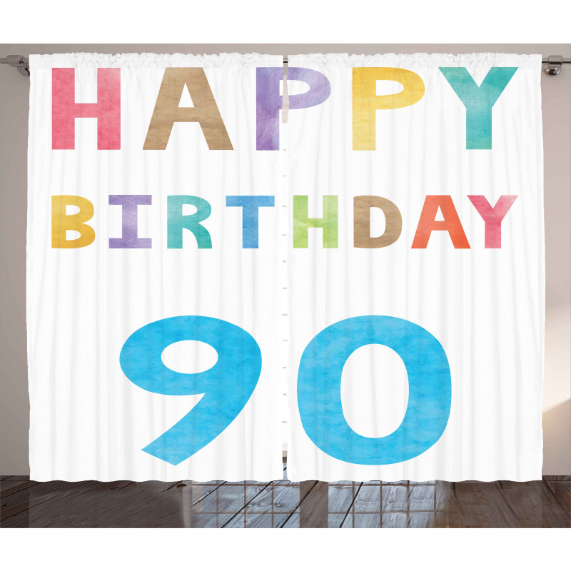 Happy 90th Birthday Curtain
