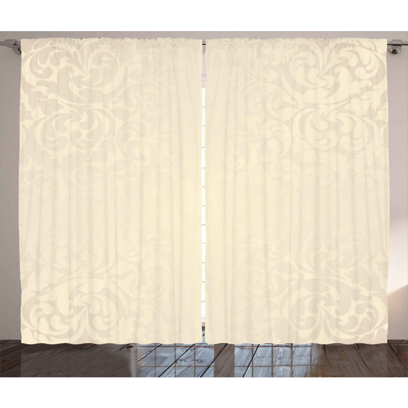 Monochrome Damask Curtain