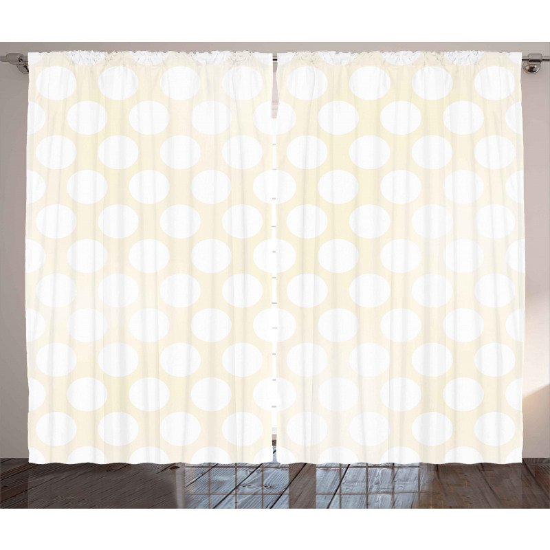 Large Polka Dots Circles Curtain