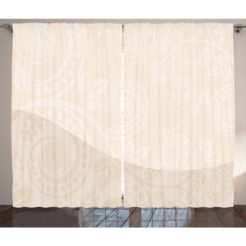Floral Bloom Curves Curtain