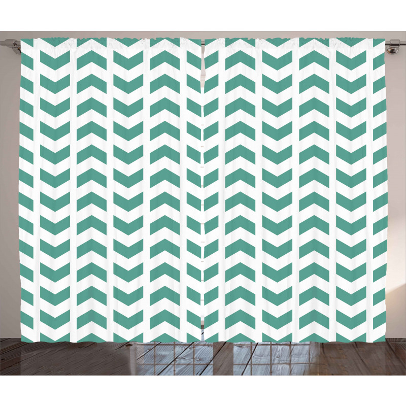 Abstract Zigzag Tribal Curtain