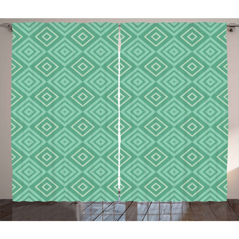 Nested Squares Pattern Curtain