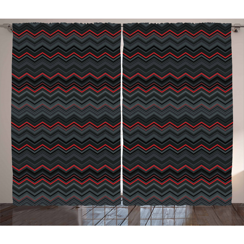 Zigzag Chevron Theme Curtain