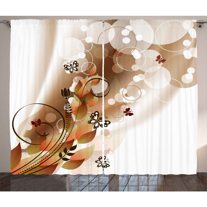 Spring Themed Abstraction Curtain