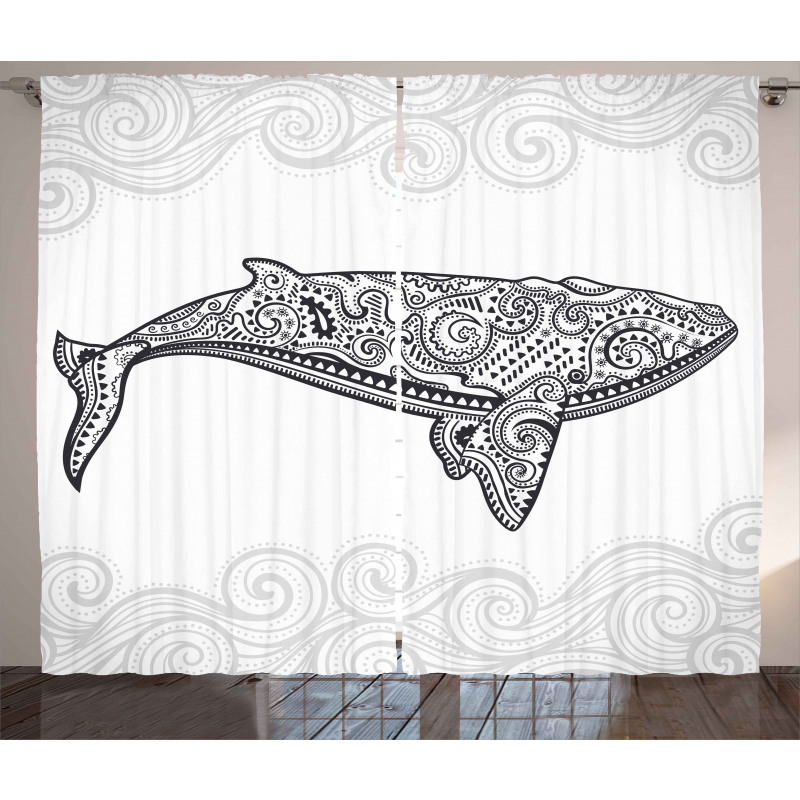 Big Fish Oriental Curtain
