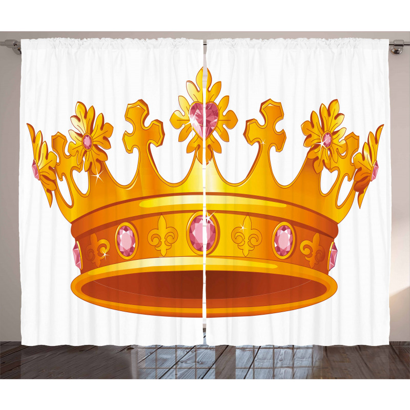 Crown Tiara with Gems Curtain