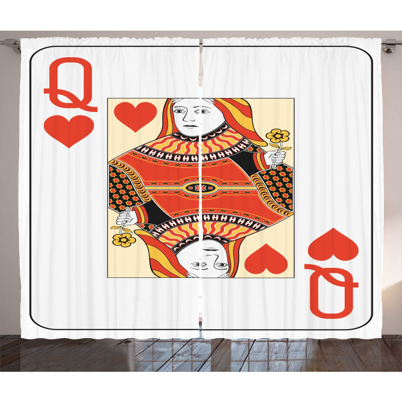Playing Poker Card Deck Curtain
