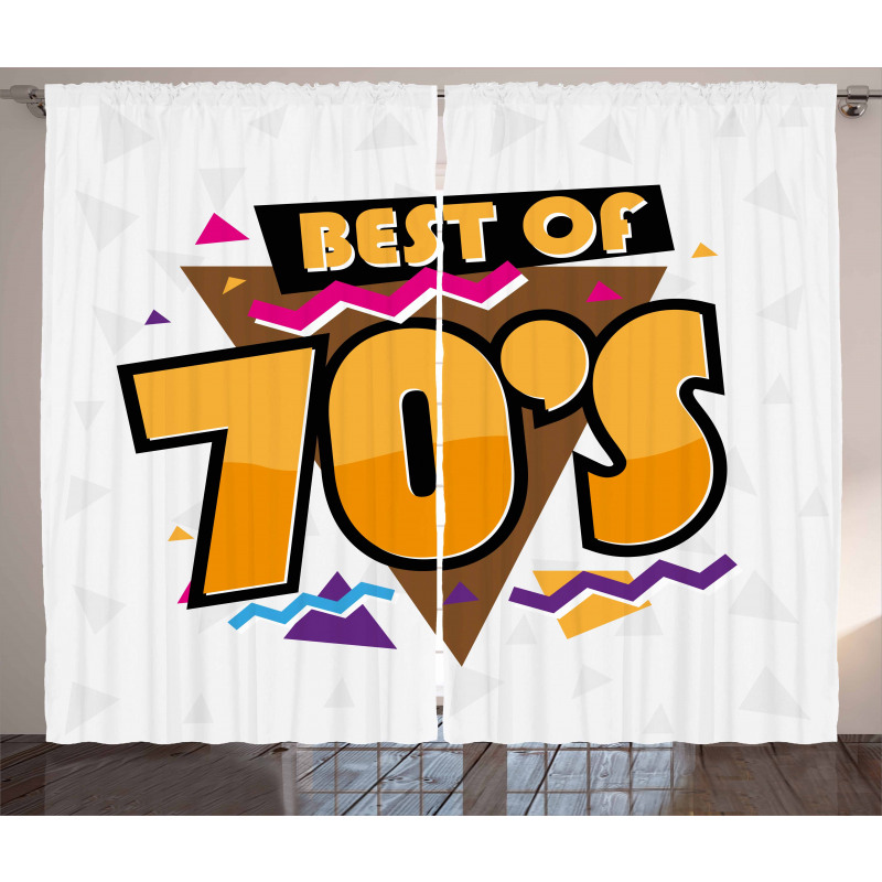 70s Style Retro Curtain