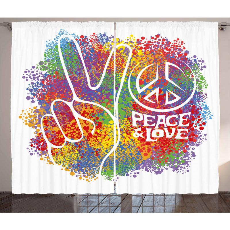 Peace Love Pacifism Curtain