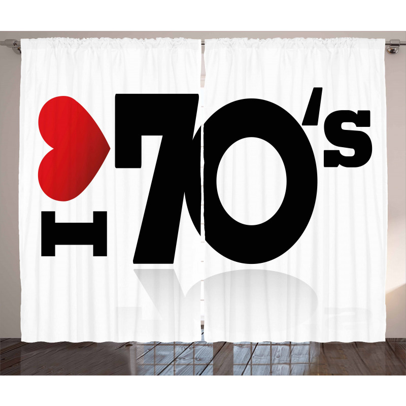 Seventies Love Curtain
