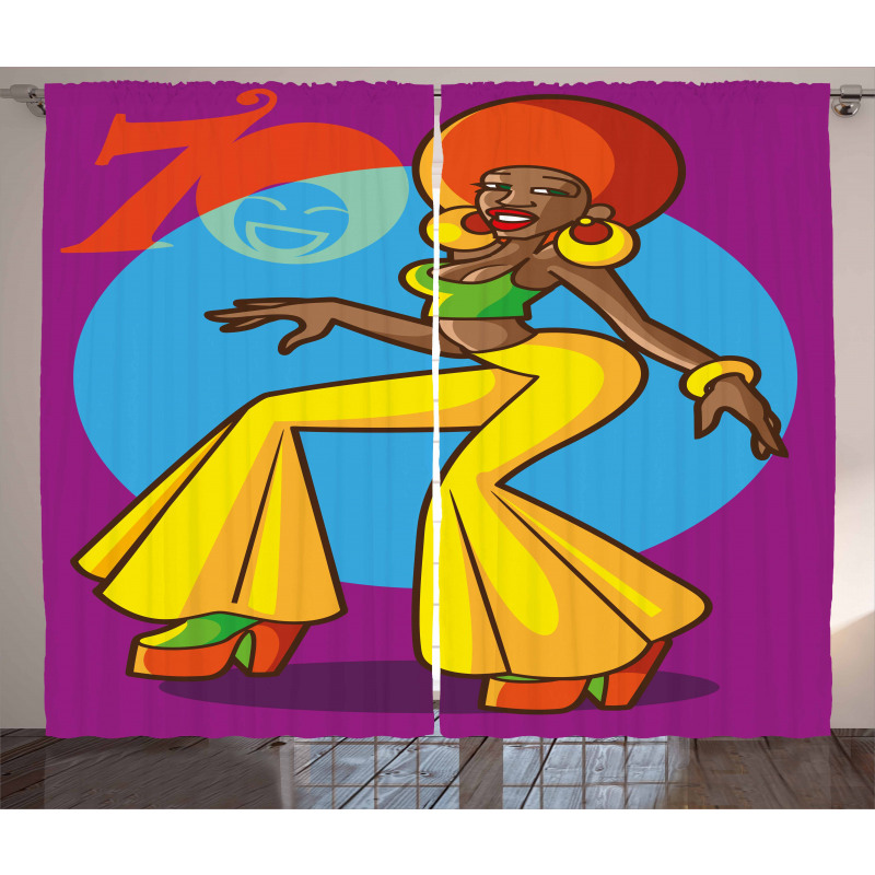 Afro Disco Lady Curtain