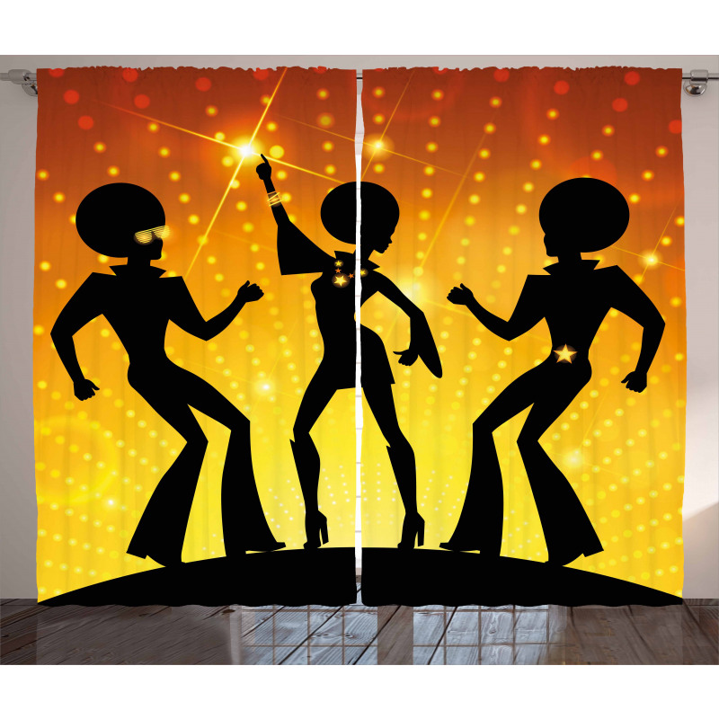 Dancing Afro People Curtain