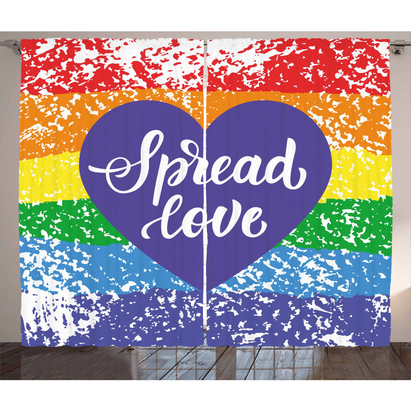 Spread Love Heart Curtain