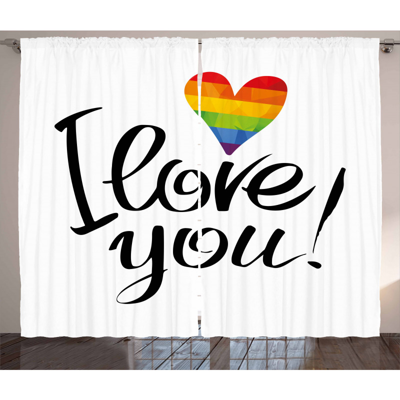 Heart Gay Couples Love Curtain
