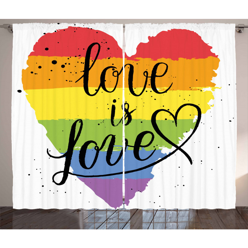Love is Love Art LGBT Curtain