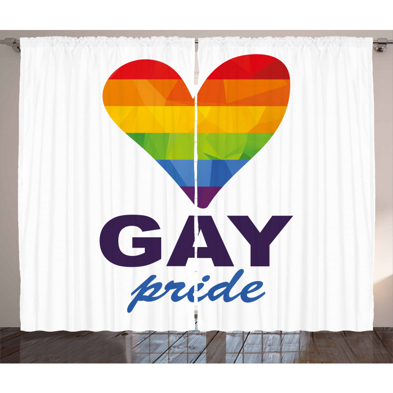 Gay Culture Heart Curtain