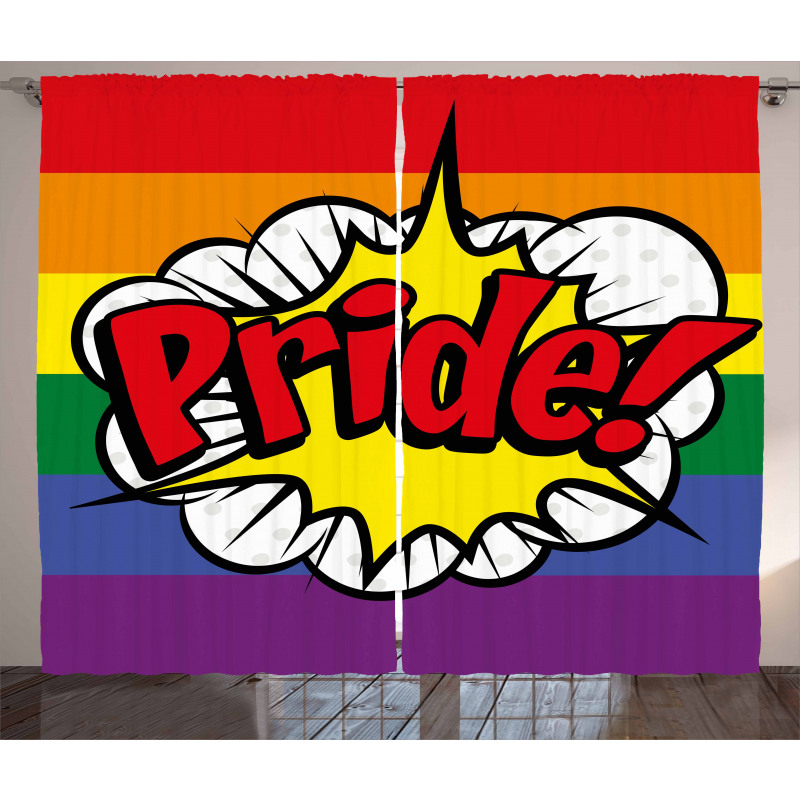 Pop Art Comics Pride Curtain
