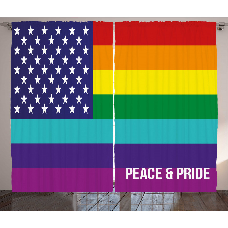 Stars Peace Pride Curtain