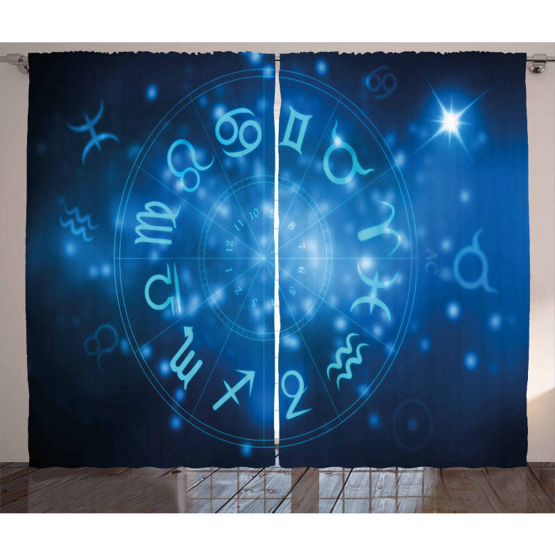 Horoscope Wheel Signs Curtain