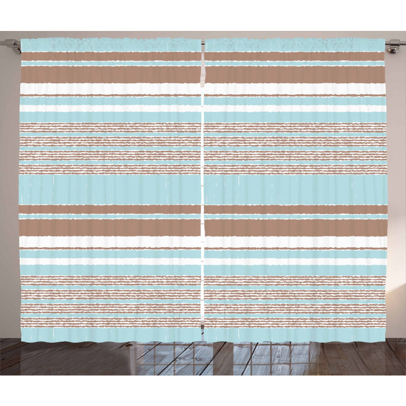 Horizontal Stripes Lines Curtain