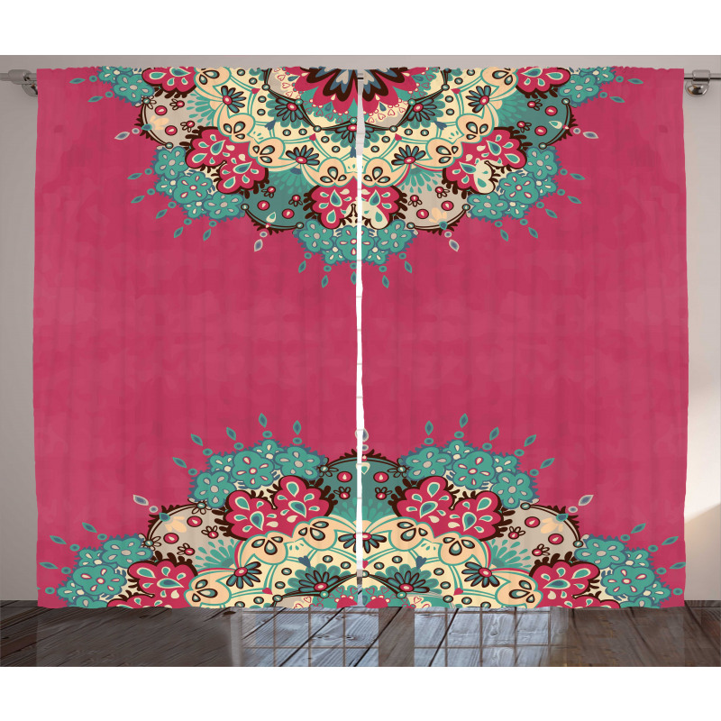 Eastern Boho Floral Curtain