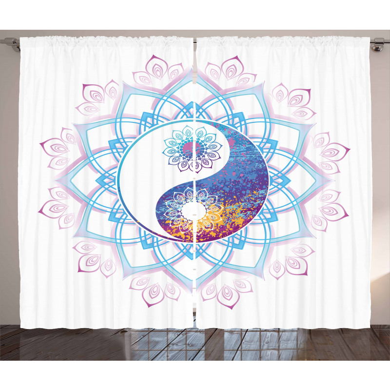 Yin Yang Swirls Curtain