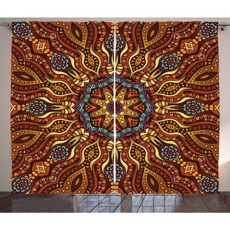 Warm Colored Design Boho Curtain
