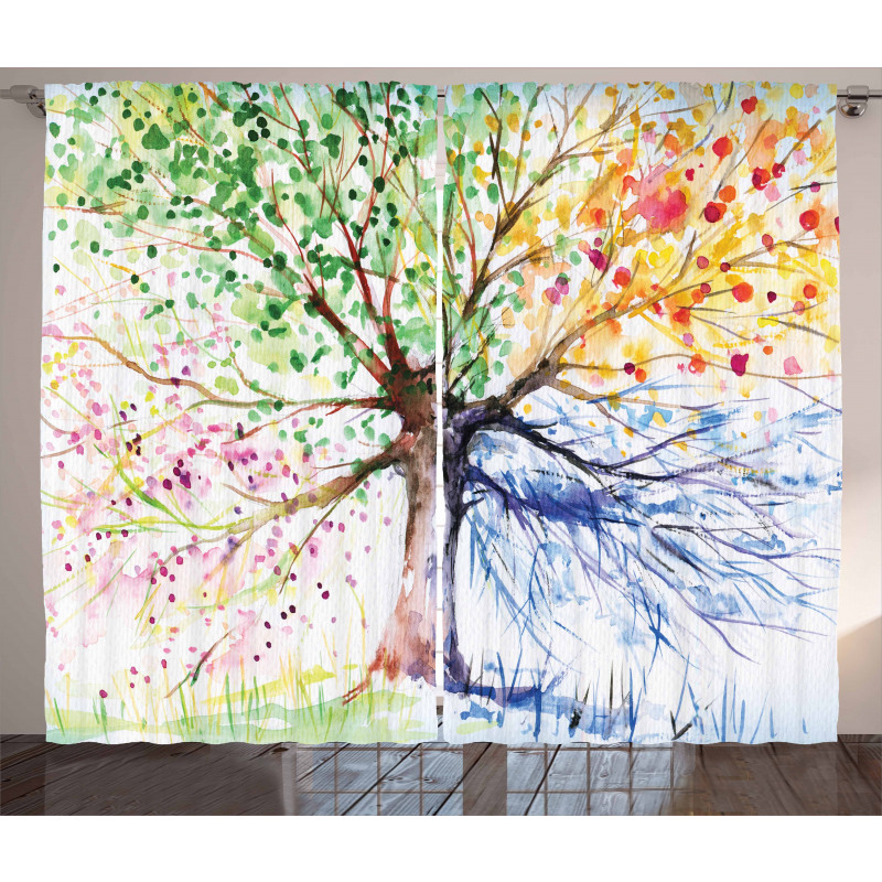4 Seasons Colorful Curtain