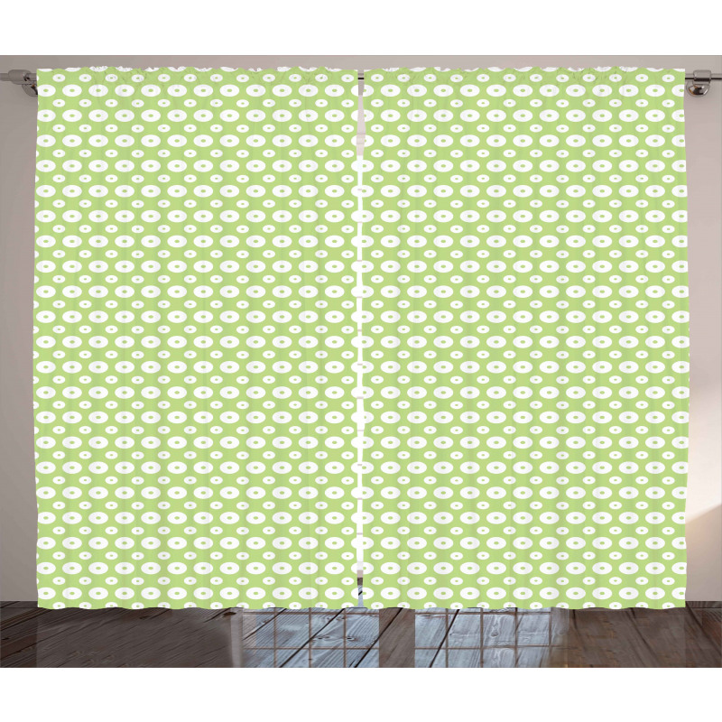 Inner Circles with Dots Curtain