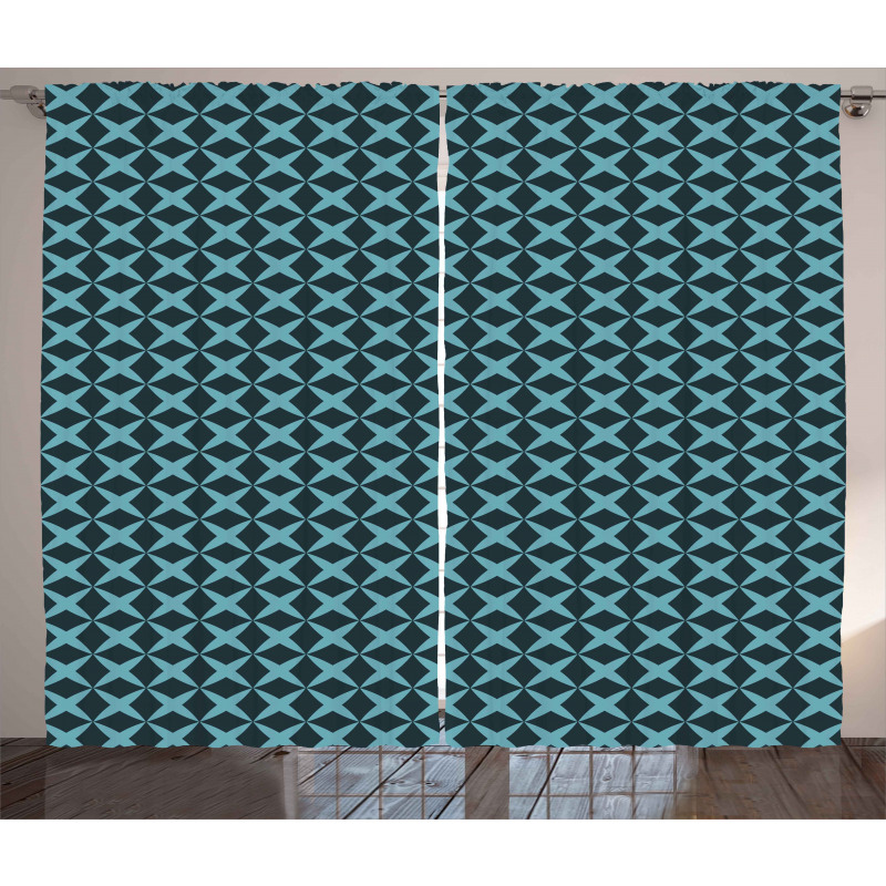 Thick Crossed Lines Curtain