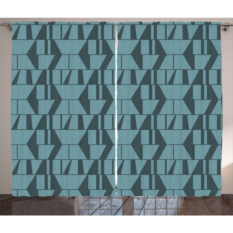 Modern Squares Triangles Curtain