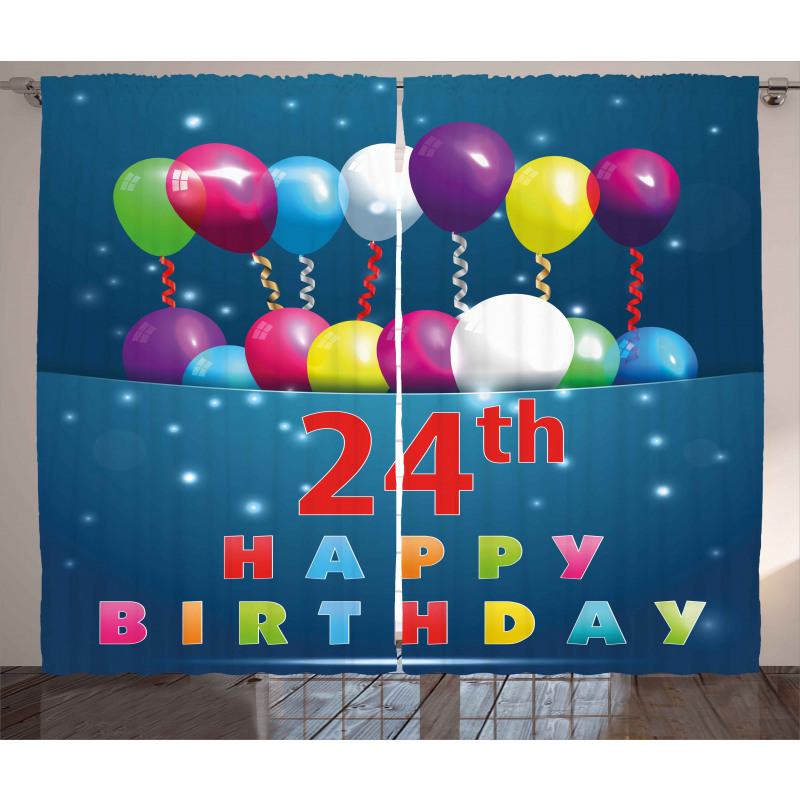 24th Birthday Party Curtain