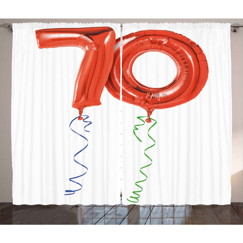 Party Flying Balloons Curtain