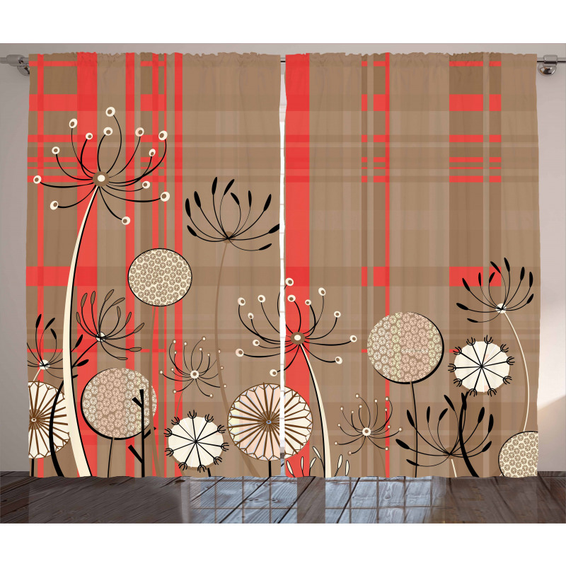 Vintage Style Botany Artsy Curtain