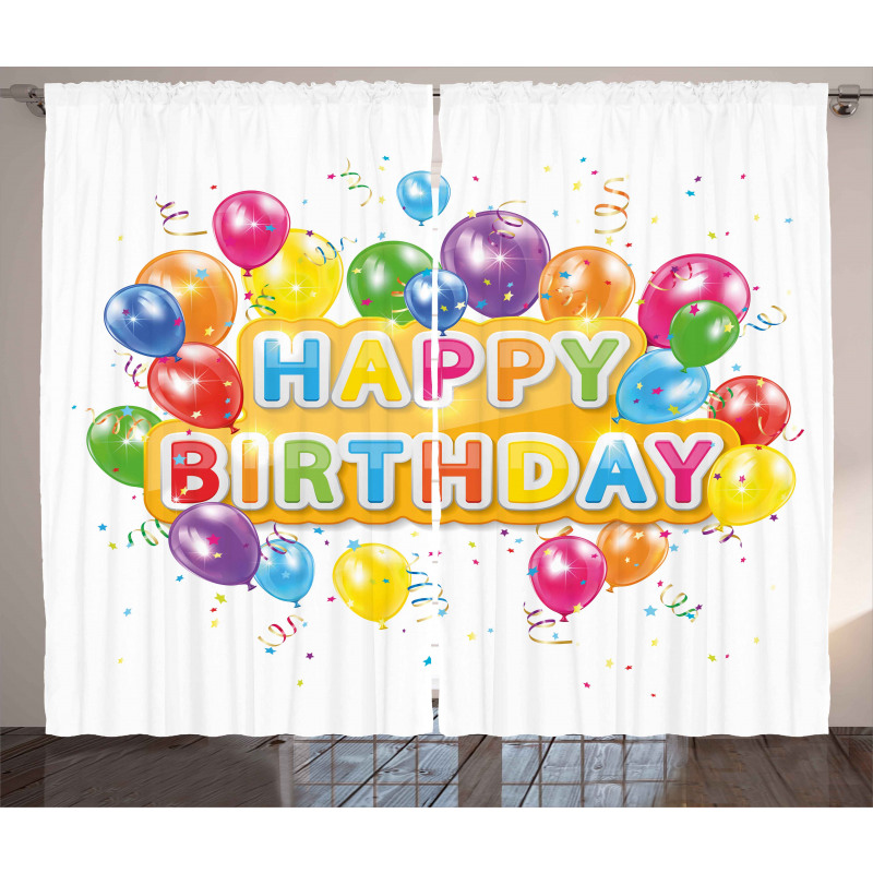 Vivid Birthday Balloon Curtain