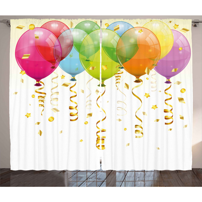 3D Balloons Rain Curtain
