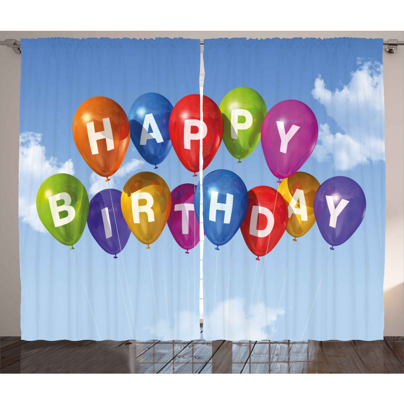Balloons Letters Sky Curtain