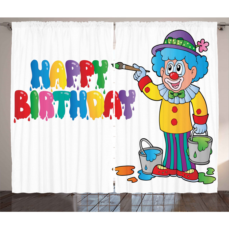 Birthday Party Clown Curtain