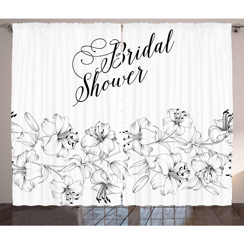 Bride Party Flowers Curtain