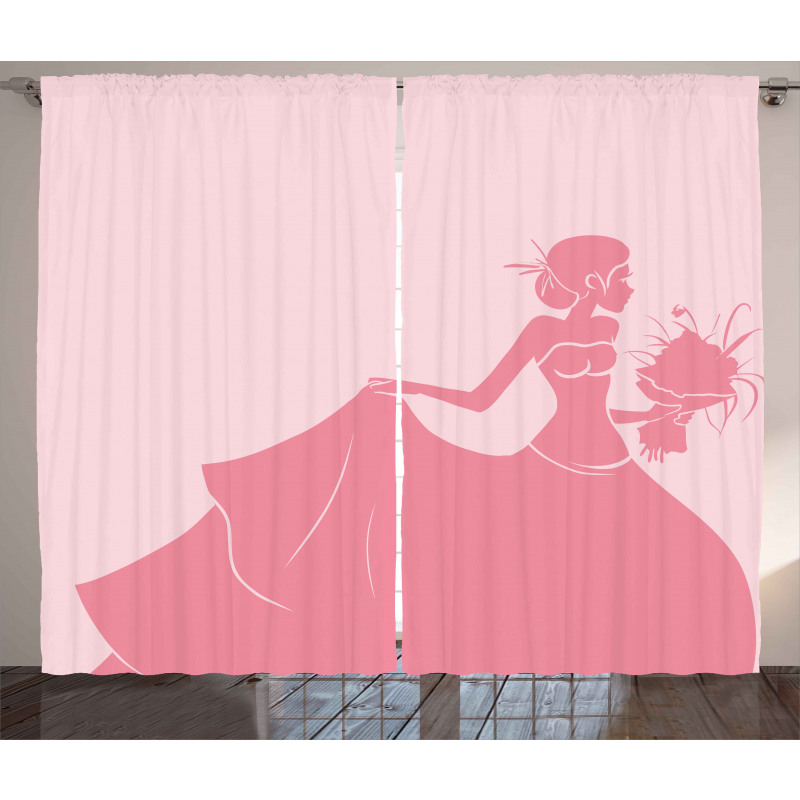 Pink Wedding Dress Curtain
