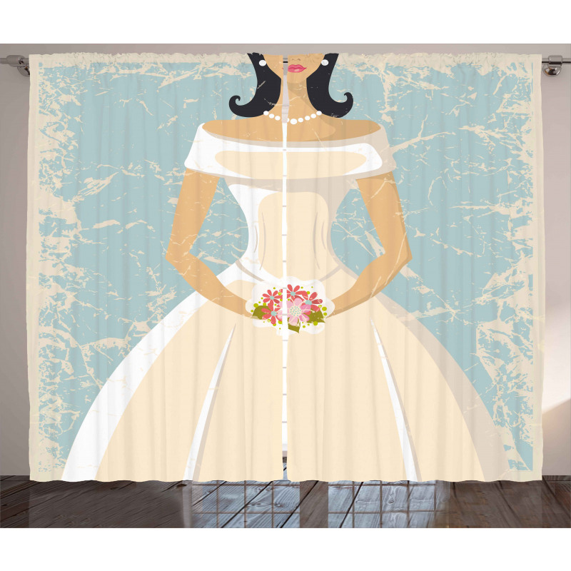 Sketch Bride Dress Curtain