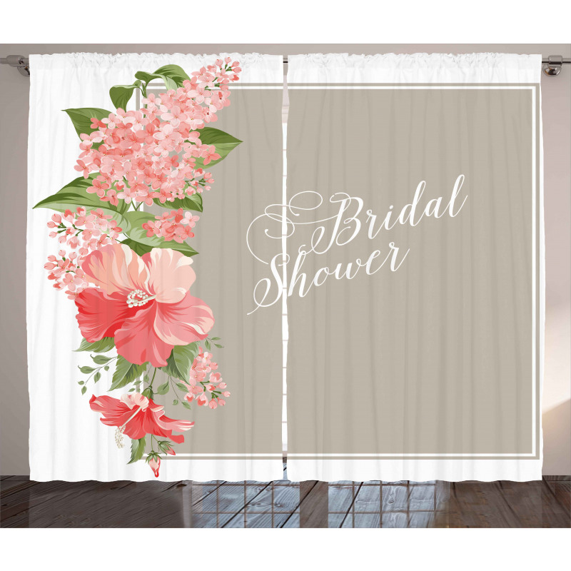Floral Wedding Frame Curtain