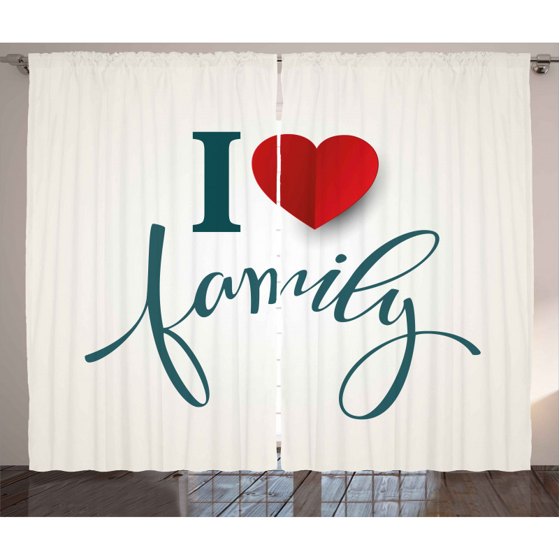 Love and Family Heart Curtain