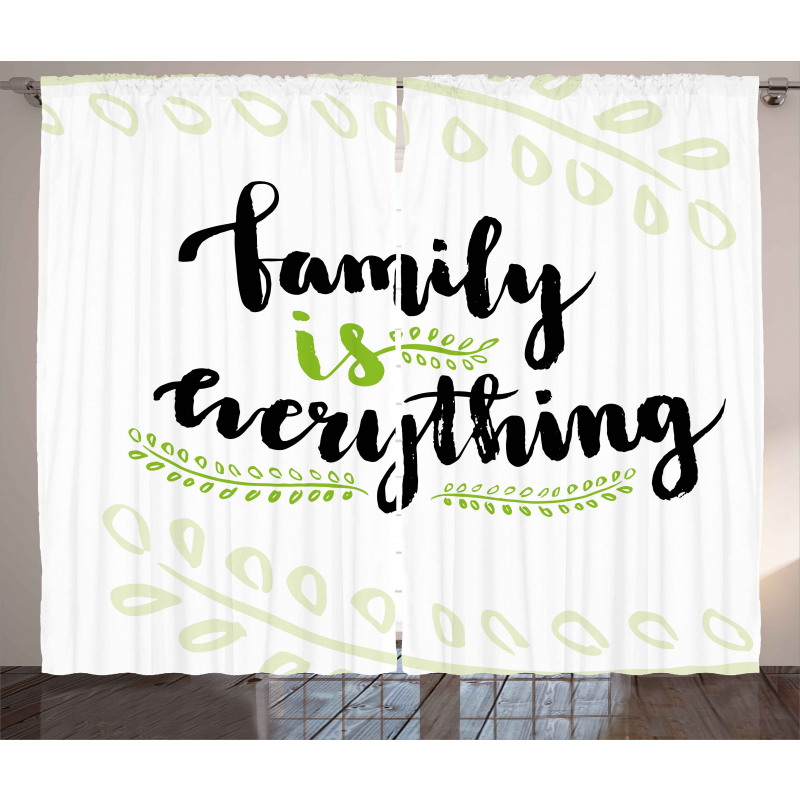 Lettering Phrase Curtain