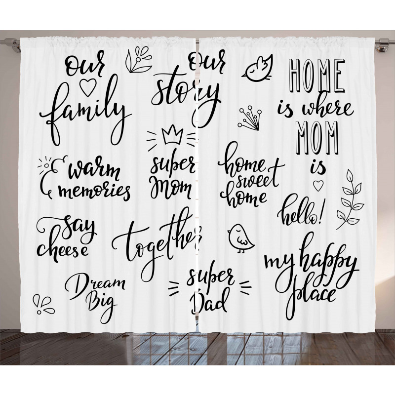 Family Lettering Curtain