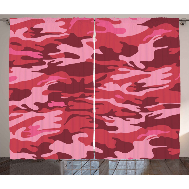 Camo Texture Autumn Theme Curtain