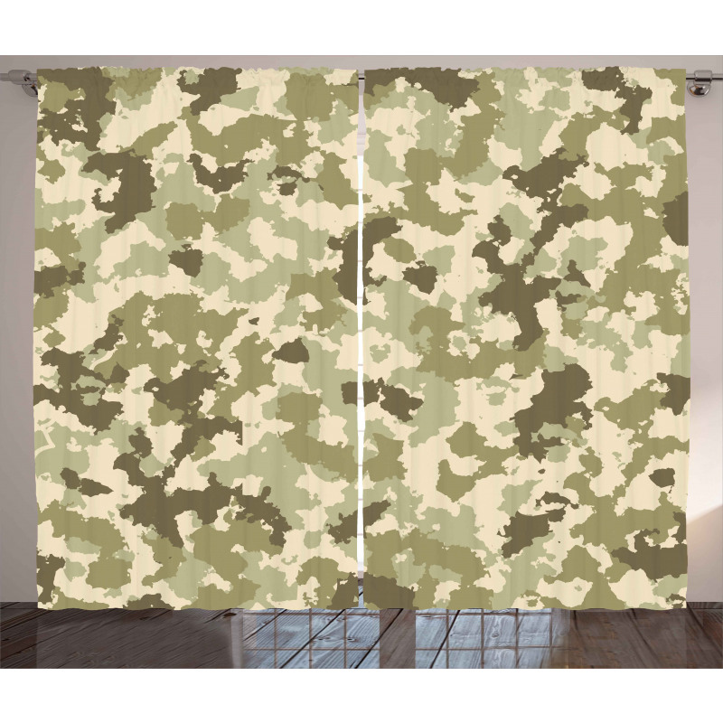 Camouflage Survival Theme Curtain