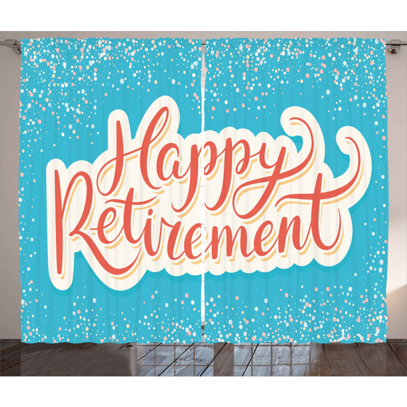 Happy Retirement Curtain