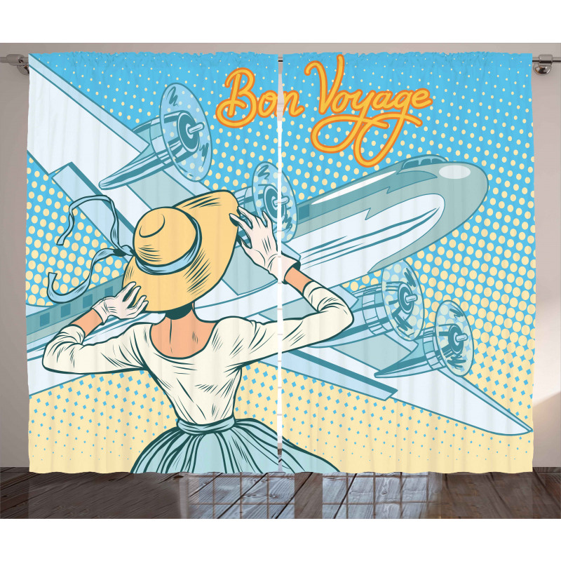 Aircraft Pop Art Curtain